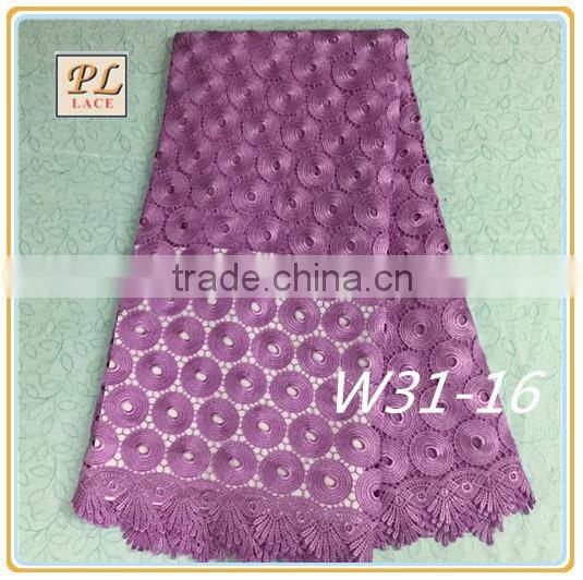 2015 best selling 100 % polyester fabric and textile embroidery lace for women wear