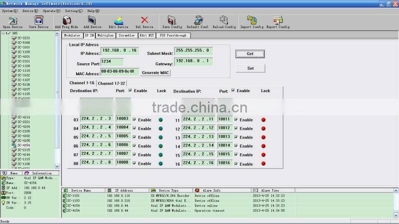 4 Channel RF Modulator/IP MUX Scrambler QAM Modulator
