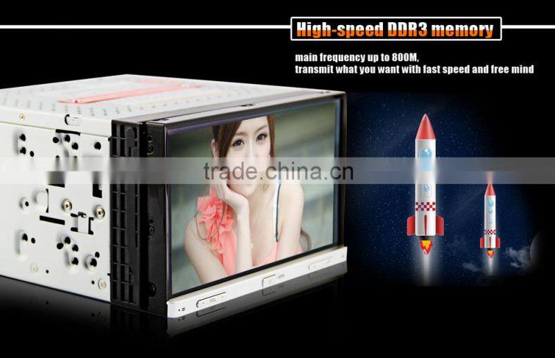 7inch two din HD universal car radio DJ7053 with external DTV 3G MTK3360 solution for all universal cars