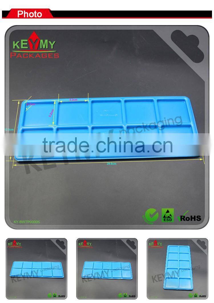 2.0mm thick blue PS timer blister packaging tray manufacturer