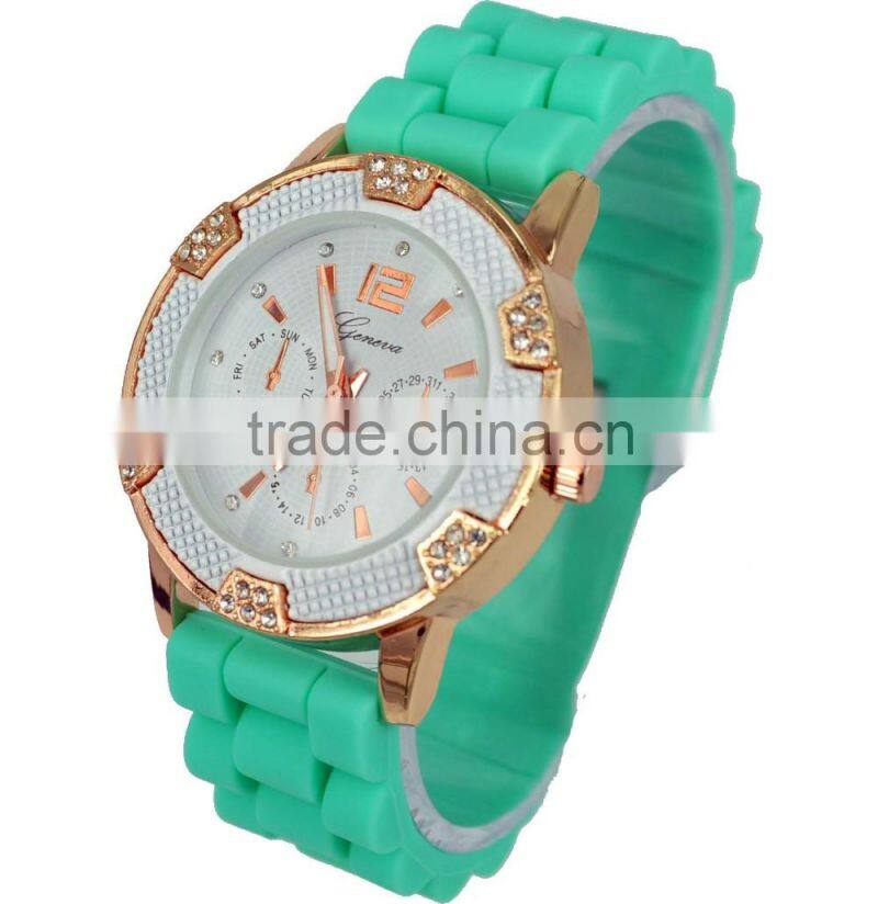 made in china sport quartz watch diamond geneva jelly watches