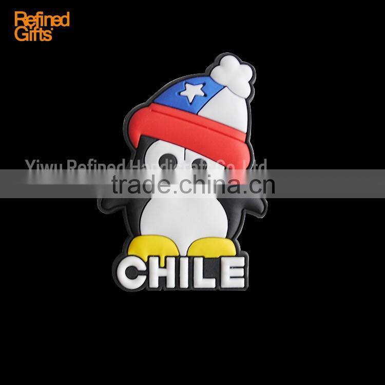 Animal Penguin PVC Rubber Soft 3D Fridge Magnets OEM Menufacture ECO-friendly