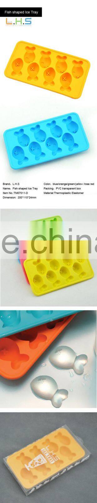100% Food grade colorful fishing custom ice cube tray