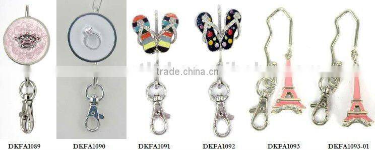 promotional meatl with diamond crown purse key finder,good quality,pass factory audit