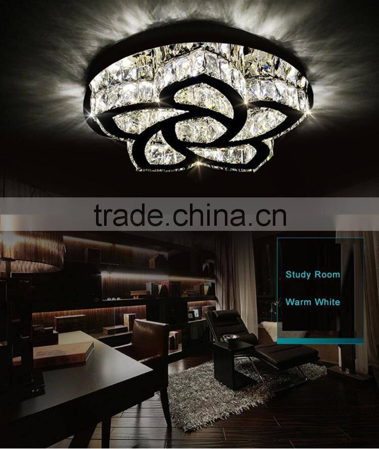 Flower Shaped 220V Crystal Ceiling Lamp Round Wholesale Ceiling Lamp