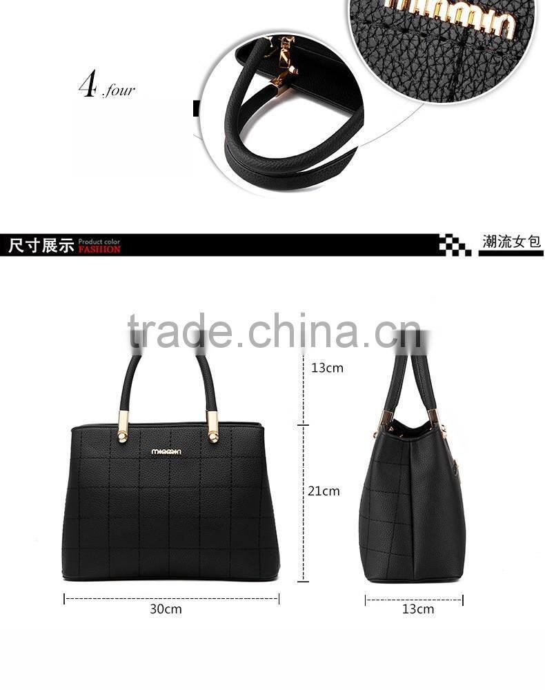 Wholesale ladies handbags female cheap PU leather tote bags for women