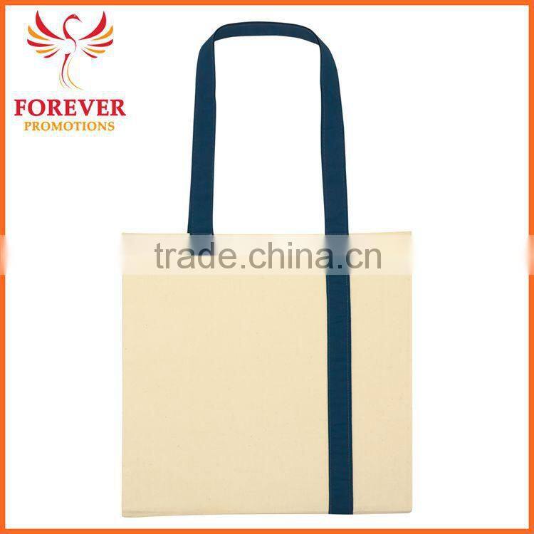 Wholesale Promos Gifts 5 OZ. Canvas Striped Economy Shopper Tote Bag