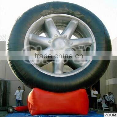 0.4mm PVC PU Inflatable Giant Air Tire for Outdoor Advertise
