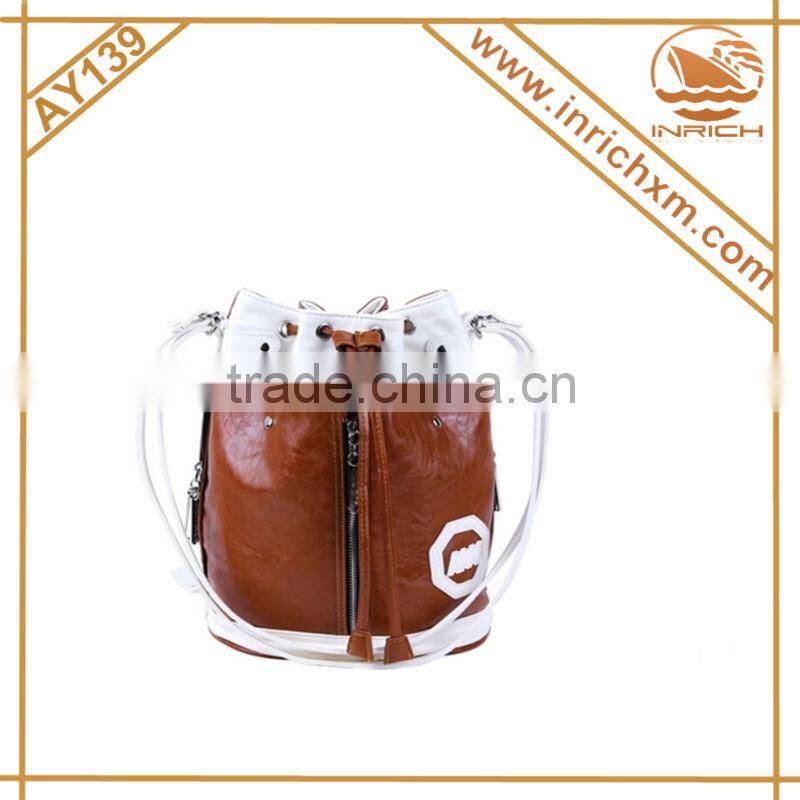 Korean Fashion Candy Color Drawstring Backpack Bucket Bag