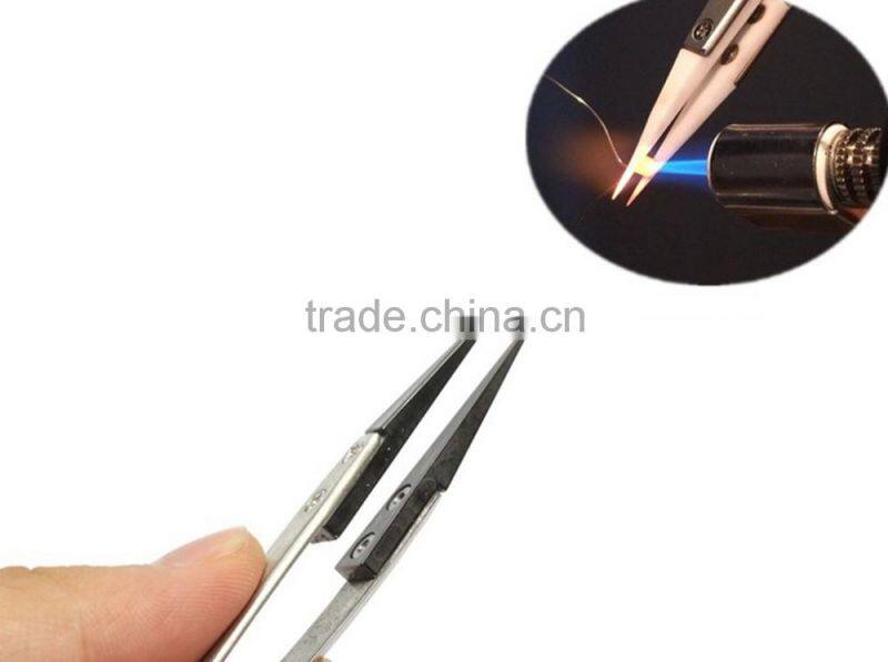 Dongguan 72mz Heat Resistant Ceramic tip Tweezers with Black & White Tips