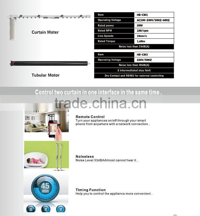 2015 New product for Smart Home Automation Electric curtain motor