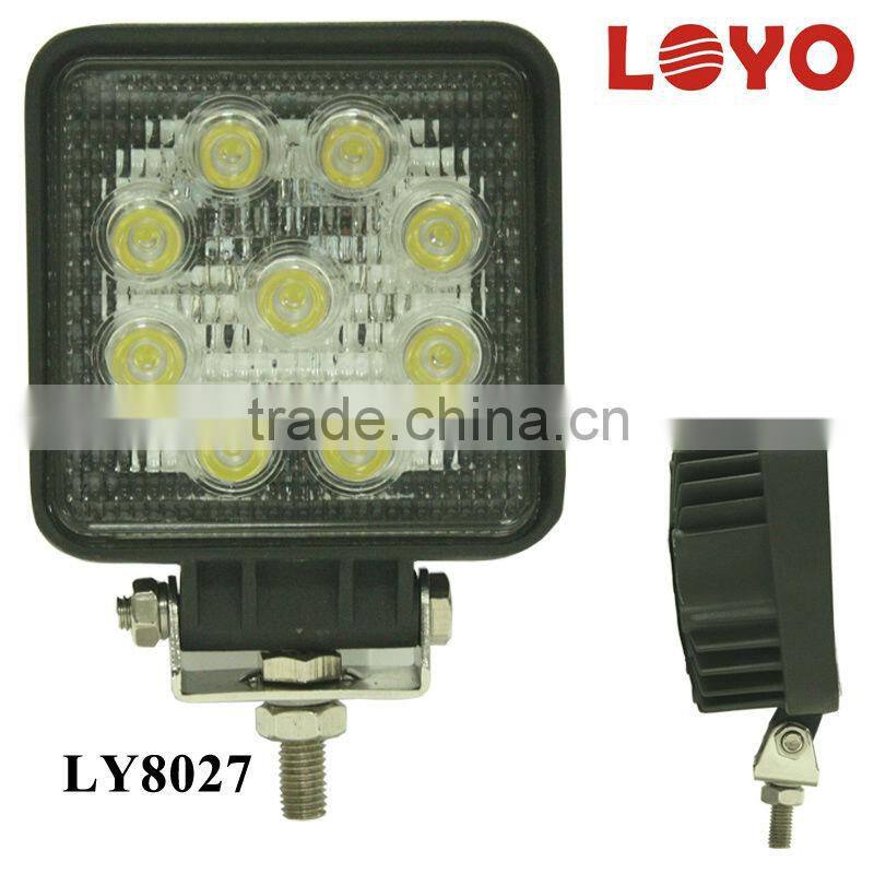 Popular Square model 4'' led working light IP67 offroad auto 27W Led work light