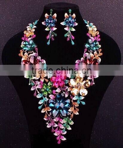 2016 New arrival costume & fashion jewelry for Aso ebi party/High end fashion jewelry necklace wholesale