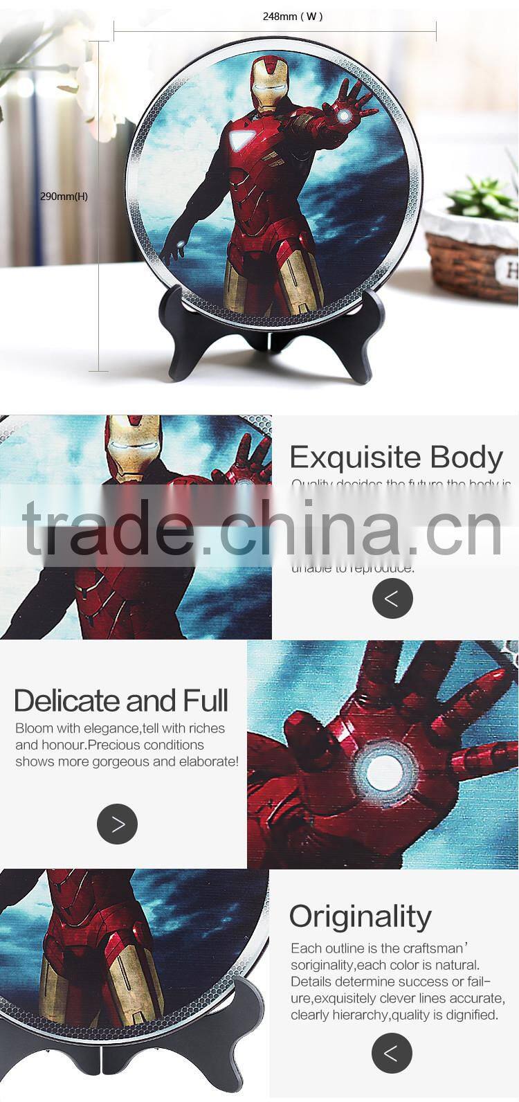 Cartoon characters Iron man personalized souvenirs gifts for environmental protection