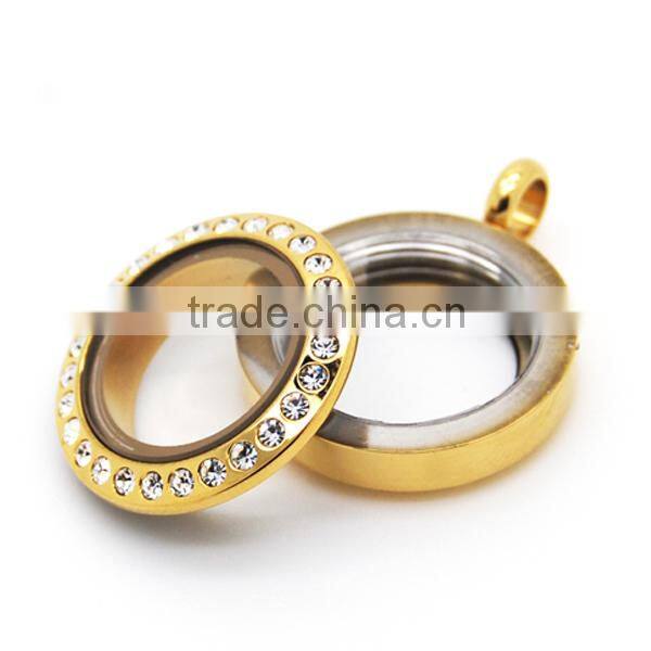 316l stainless steel lockets open locket jewelry pendant magnetic gold locket
