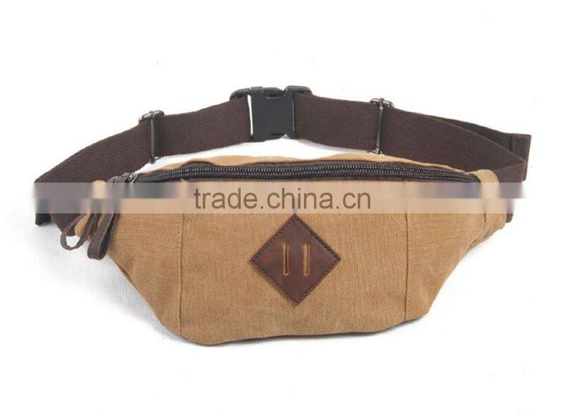 Customized men casual cross body sling canvas chest shoulder bag in china