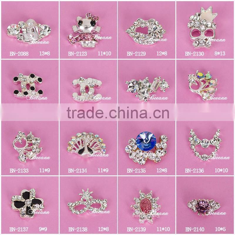 2016 Wholesale Fancy 3d Nail Art Designs, Multi Animal Colorful Metal Nail Art Charm Decoration