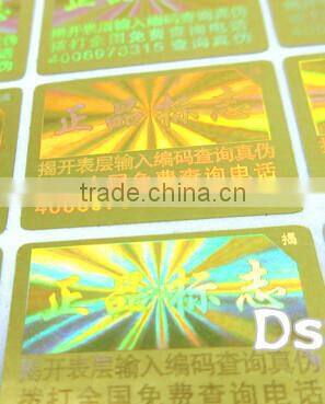 Customized Security Foil Hologram Sticker