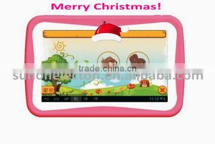 7 inch RK3126 quad core rubber cover tablet pc for kids