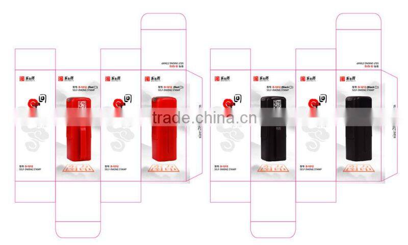 Epress Square 1212 / 12X12mm/ red/black self inking stamp