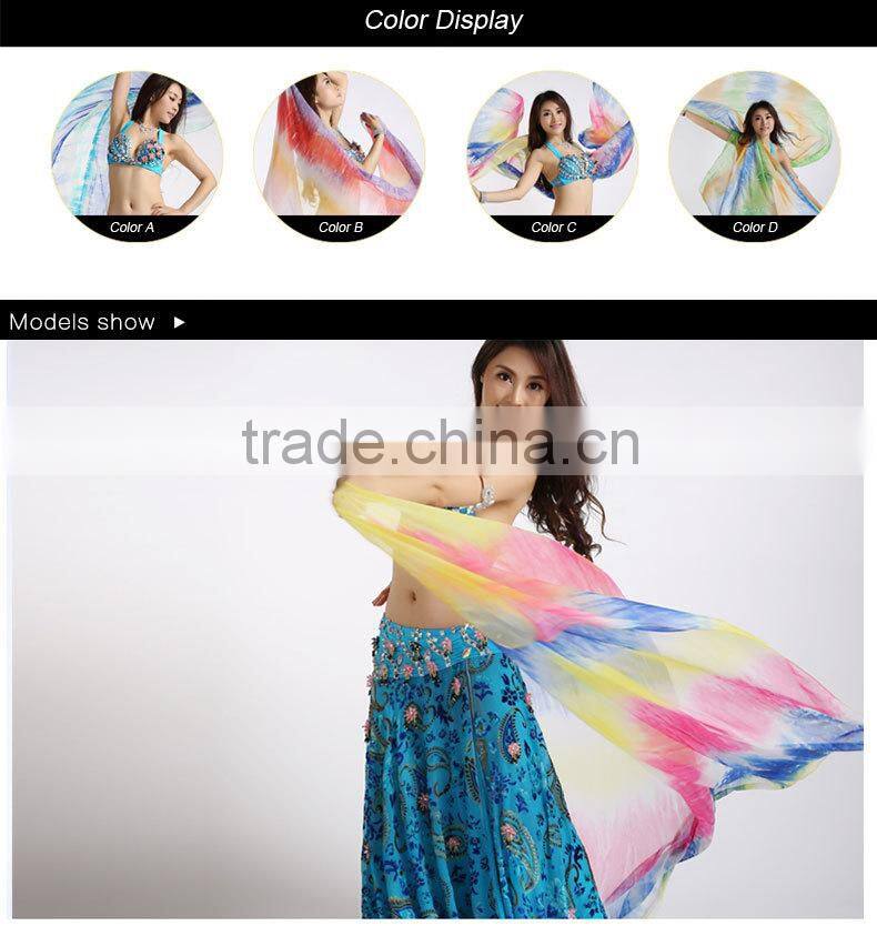 Wuchieal 3 Gradient Color Rayon Belly Dance Veils