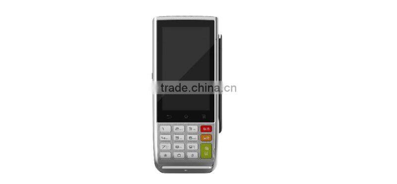 NFC Andriod mobile pos with biometric ,qr code scanner, payment terminal with free SDK--H-S1000
