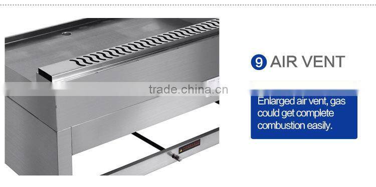 CI-720 Table Top Commercial teppanyaki gas griddle with flat plate