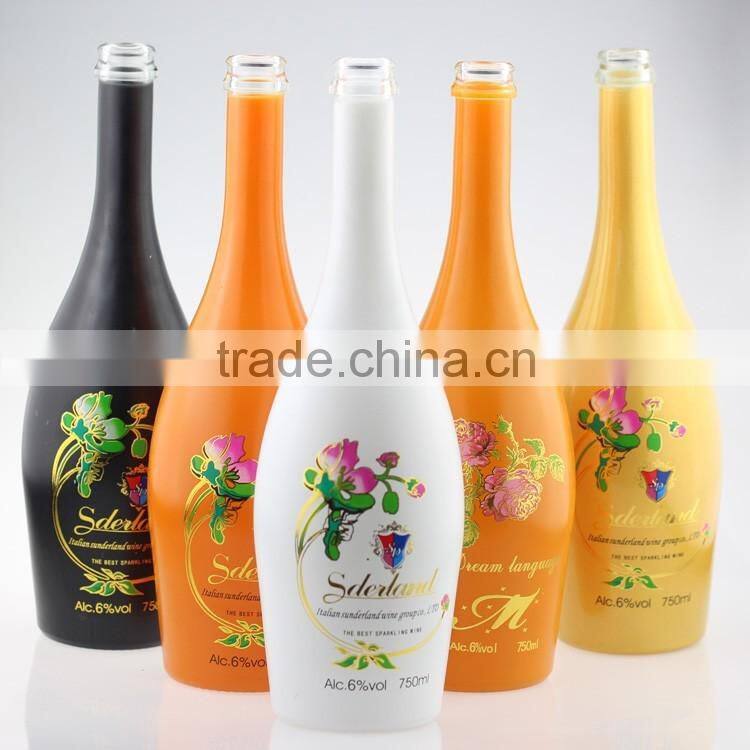 Hot sale vodka bottles 750ml paint glass bottles ice wine bottle
