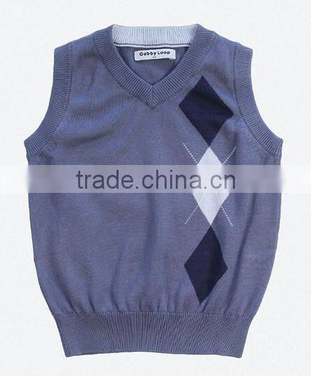 2015 spring and autumn children's boy v-neck knitted sweater vest