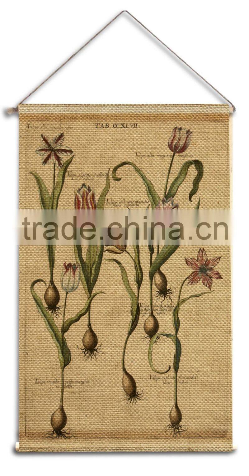 Home Decorative Linen Wall Printing For Hanging