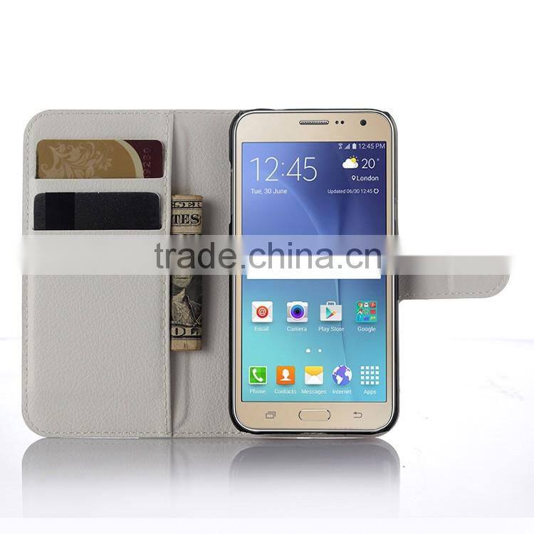 Wholesale Folio Stand Case for Samsung GALAXY J3 PU Leather Flip Cover with Wallet