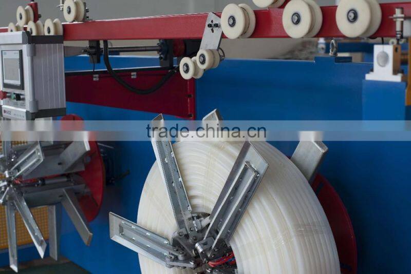 Servo traversing coiler machine/pipe winder