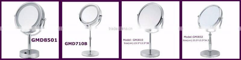 Small size Fashion makeup aluminum mirrors jewelry mirror vanity bathroom mirror