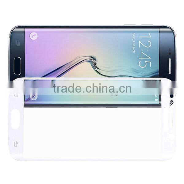 White 3D Curved Full Cover Tempered Glass Screen Protector for Samsung S6 Edge
