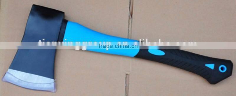 SDTX high carbon steel axe with carbon steel axe head hatchet with fiberglass handle