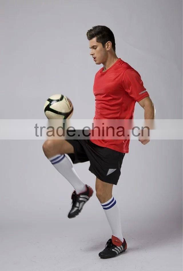 Daijun oem high quality breathable men cheap fluorescence polyester soccer uniforms set for adult