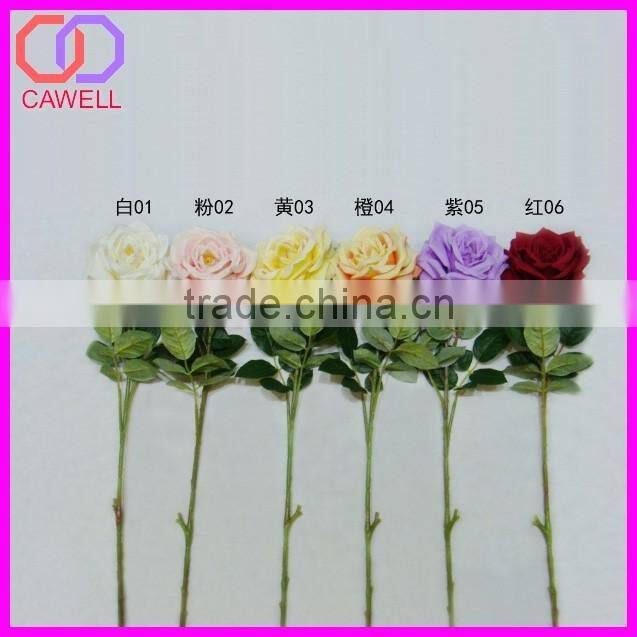 2016 new design fake silk cream white rose