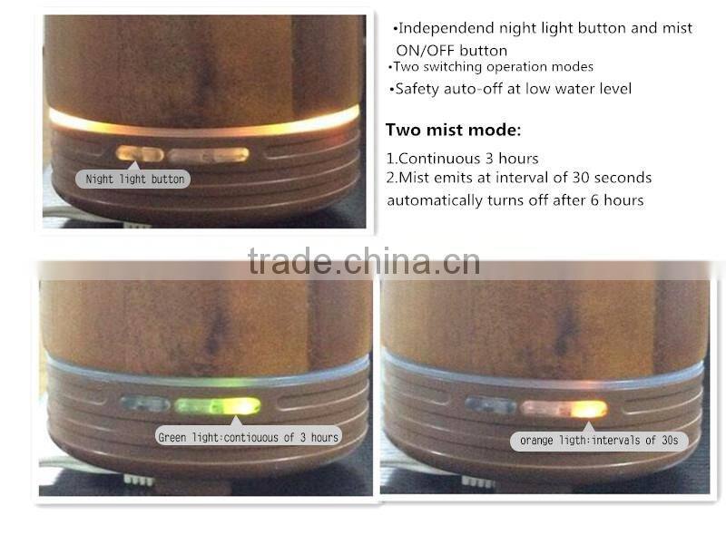 Wood+ABS+PP aroma oil diffuser, Wooden essential oil aroma diffuser, 100ml ultrasonic diffuser oil with 1 year warranty