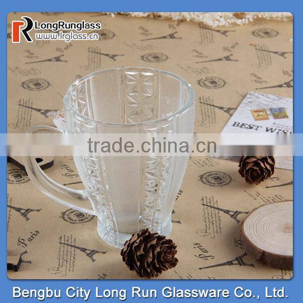 LongRun 160ml Carved Frosted coffee mug tea cup with handle wholesale