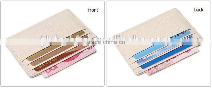 pu leather card holder wholesale with 7 solts