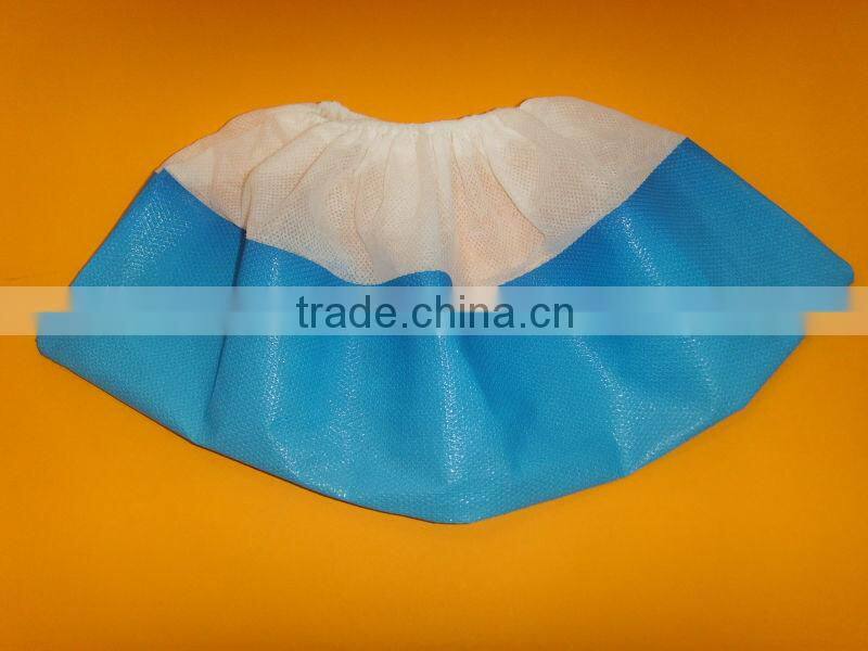 Disposable Waterproof Plastic PP+ CPE Medical Shoe Cover For Work Place