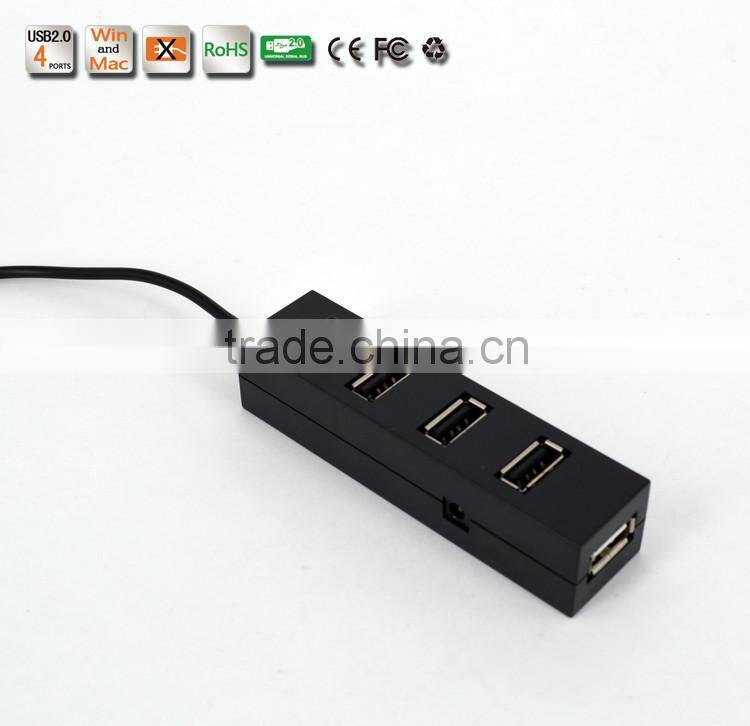 low cost Portable 4 ports usb2.0 hub/4 ports usb hub usb 2.0