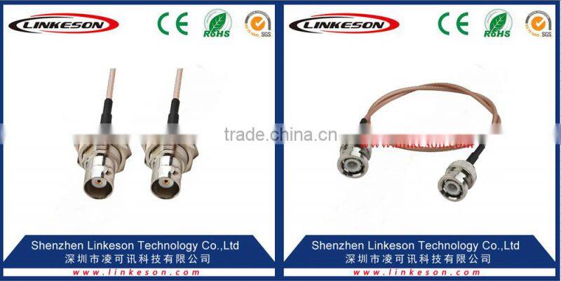 Linkeson RG316 pigtail MMCX male to SMA female bulkhead