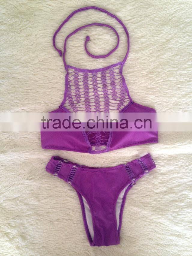 2016 new style Lace straps sexy swimsuit two-piece bikini