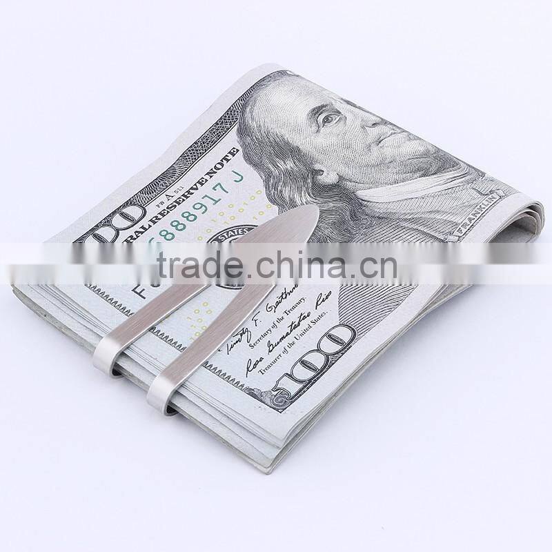 2016 wholesale stainless steel custom mens jewelry mental money clip
