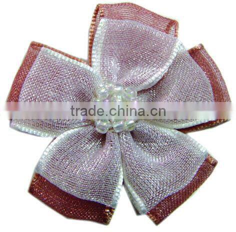 Good Qulaity Small Organza Flowers For Clothes/Little Flowers For Girls' Hair Clips
