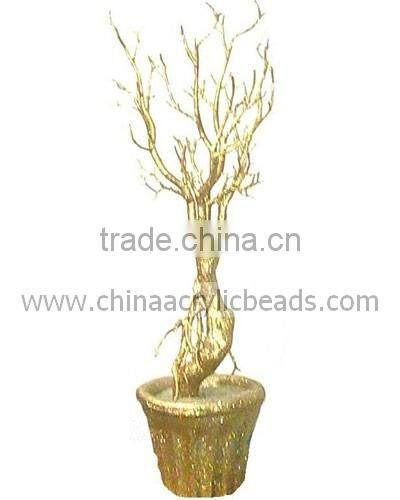 70CM manzanita faux metallic potted tree / table centerpiece hanging tree