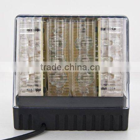 White And Yellow 12V/24V LED Strobe Warning Light Warning Blinker