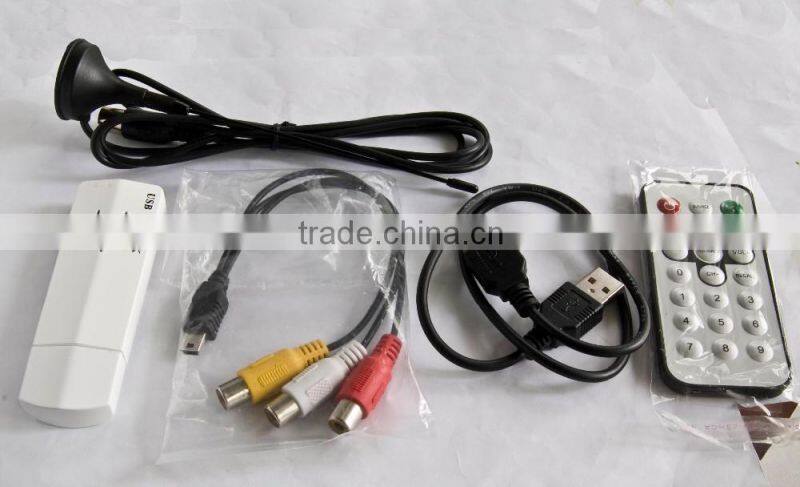 Portable FM media player with analog usb tv tuner