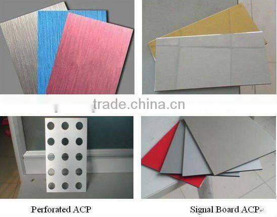 ACP Wall Decorative Aluminum Composite Panel Brushed Finished partition walls outdoor